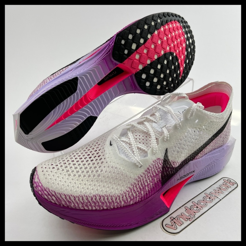 Nike Zoomx Vaporfly Next% 3 White/Black-Vivid Purple DV4129-104 Men’s Sz 11.5